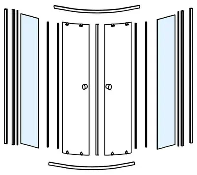 Produktbild von Aqualine Glas zum HLS900Y, fester Teil