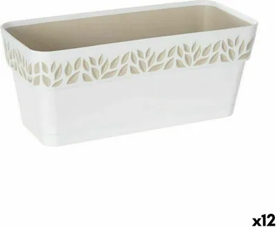 Produktbild von Blumenkasten Stefanplast Cloe Weiß Kunststoff 13,3 x 12,3 x 29,3 cm (12 Stück)