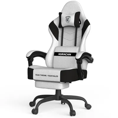 Produktbild von Verdego Gaming Stuhl, Bürostuhl Schreibtischstuhl, Ergonomischer Gaming Sessel, Technical Fabric, Chefsessel, Racing Stuhl Computerstuhl, Weiß
