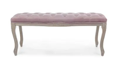 Produktbild von Bank Mathile 110 x 36 x 47 cm Birkenholz und Polyester Rosa Sitzbank Sitz