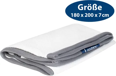 Produktbild von Genius eazzzy Topperbezug mit Reißverschluss für Topper Matratzentopper, waschbar atmungsaktiv 180 x 200 x 7 cm