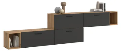 Produktbild von Wohnkombination The One 2 |6-teilig | Artisan Eiche / Basalt grau ohne