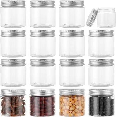 Image de Boîtes transparentes de 60 ml avec couvercle, hermétiques, sans BPA, lot de 16