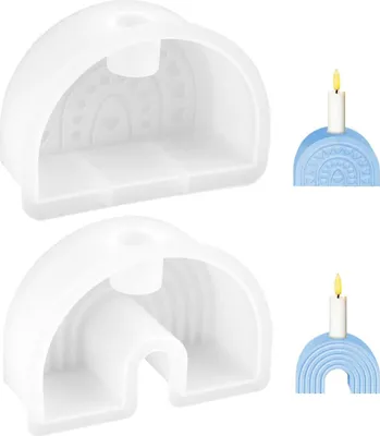 Immagine prodotto di Veiteibe 2 pezzi stampi in silicone bianco a forma di arcobaleno
