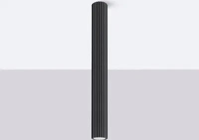 Produktbild von Plafond KARBON 60 schwarz 1xGU10 10W Aluminium 60x6.5x6.5cm Sollux Lighting