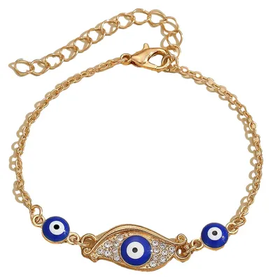 Produktbild von Armband mit bösem Blick, Hand der Fatima, Damenarmband, verstellbare Kette, blaues Armband mit Zirkonia, Schmuckgeschenk für Ihre Frau
