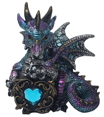 Produktbild von Drache blau mit blauen Kristall