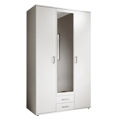 Produktbild von VAJA Kleiderschrank mit Spiegel 3-türig weiß