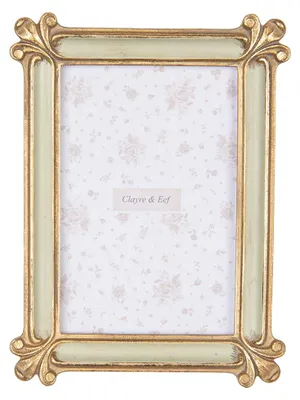 Image de Clayre & Eef Cadre photo 10x15 cm Plastique doré