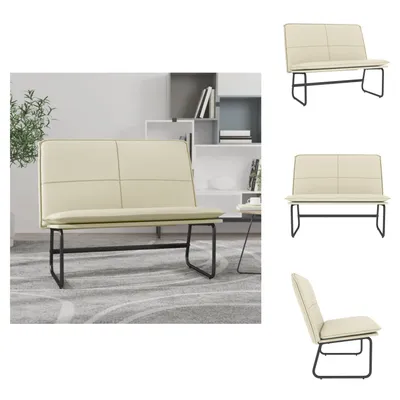 Image de vidaXL Banc Crème 100x75x76 cm Similicuir - Bancs