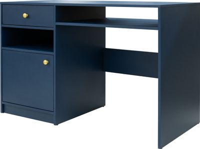 Albello Schreibtisch Selly Schreibtisch für das Schlafzimmer Schreibtisch für Kinderzimmer Marineblau 125x82x58 cm