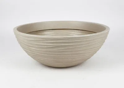 Produktbild von Pflanzschale SYLT rund D 52 × H 20 cm aus Kunststoff – große Blumenschale für Garten, Terrasse und Balkon