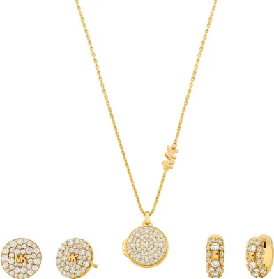 Productafbeelding van Luxe vergulde sieradenset MKC1699SET (collier, 2 x oorbellen)