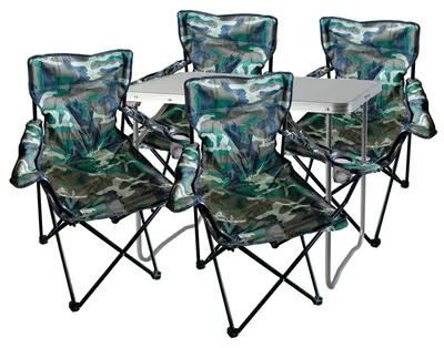 Image de ensemble de meubles de camping 5 pièces Camouflage