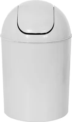 Produktbild von MSV Schwingdeckel-Kosmetikeimer Kunststoff Weiß 7 Liter Rund für 10 Liter Müllbeutel
