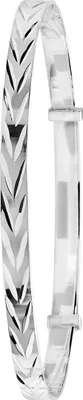 Produktbild von Stylischer 925 Sterling Silber Damen - Erweiterbar Armreif - 4mm, 5 Gramm; TRS22075