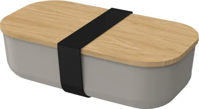 Immagine prodotto di Scatola per il pranzo biologica "Beech" con coperchio in bambù - scatola per il pranzo da portare con sé per bambini e adulti - ideale per la scuola e l'ufficio - nocciola/natura