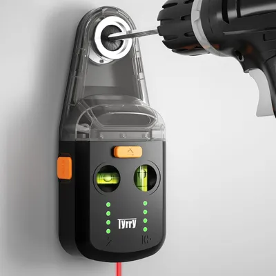 4-in-1 Laser-Nivelliergerät mit Linienlaser, Bohrstaubsauger, Wandhalterung