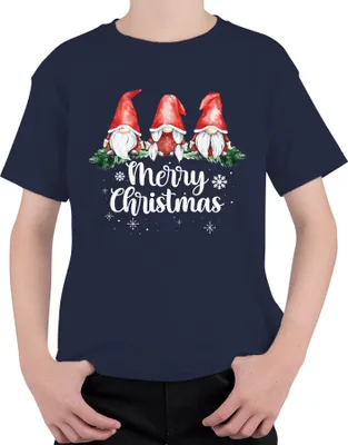 Produktbild von Merry Christmas Weihnachtswichtel Gnome Schweden - Weihnachten Weihnachtsgeschenk Christmas Uni Kinder T-Shirt, Navy, 152