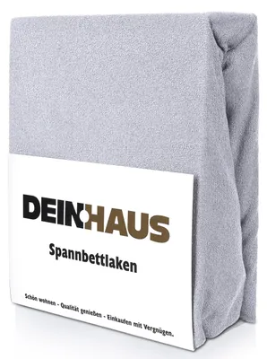 Produktbild von Spannbettlaken Frottee Baumwolle, hautfreundlicher Stoff, Bettlaken mit Gummizug Schwarzgrau 200 x 220 cm