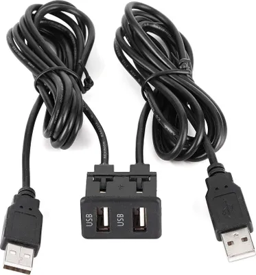 Produktbild von 1,5 m Armaturenbrett-Kabeladapter, 2-Port-Automontage-Spülkabel für LKW, Boot