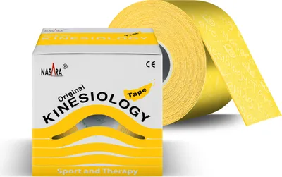 Produktbild von NASARA - Kinesiologie Tape - 5 m x 50 mm - Gelb