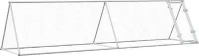 Obrázek produktu pro vidaXL Klec pro kuřata stříbrná 400x105x91 cm Pozinkovaná ocel
