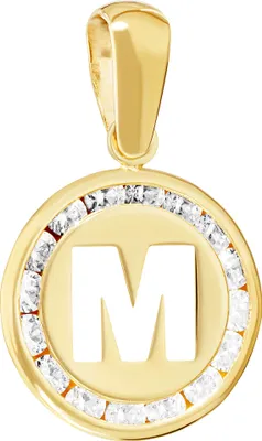Produktbild von NKlaus Kettenanhänger Buchstabe M 333 Gelb gold 8 Karat 9mm Talisman Amulett Anhänger 14490