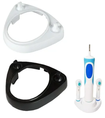 Immagine prodotto di Supporti per spazzolini elettrici, 2 pezzi, in plastica ABS, colore nero/bianco
