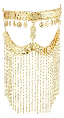 Productafbeelding van Omgoods - Gouden Gezichtsketting voor Maskerade en Halloween