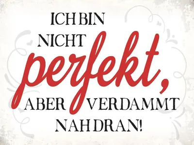 Produktbild von vianmo Holzschild 30x40 cm ich bin nicht perfekt aber