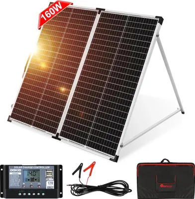 Zdjęcie produktu dla Panel słoneczny, monokrystaliczny, przenośny i wodoodporny, 160 W