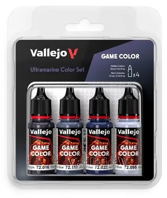 Imagen del producto de Vallejo 72389 - Set de colores, ultramarino, 4 x 18 ml - Nuevo