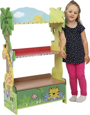 Produktbild von Sunny Safari Bücherregal ; Maße (LxBxH): 55,25 cm x 29,21 cm x 96,52 cm ; KYW-8268A