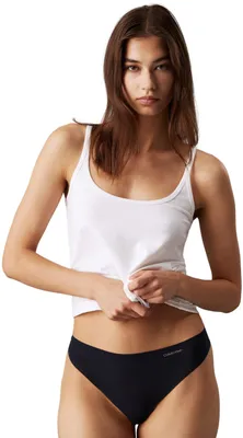 Produktbild von Calvin Klein Damen 3er Pack Strings Thong Unterwäsche, Schwarz (Black/Black/Blac