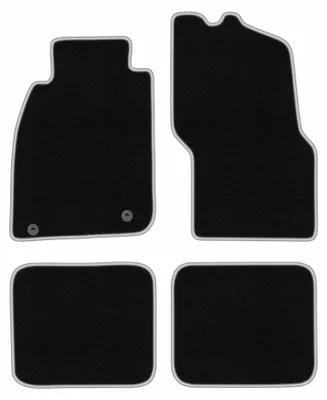 Immagine prodotto di Tappetini in moquette per Mitsubishi Carisma 1995-2004 (berlina/liftback/hatchback) – set 4 pezzi, nero/argento, su misura – Wielganizator CARLUX