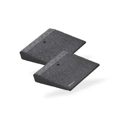 Immagine prodotto di set di rampe per cordoli bepco (2 pezzi), rampa per scooter - nero, con rondelle incorporate per il fissaggio, ciascuno lungo 25 cm, alto 5 cm