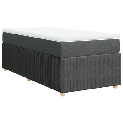 Produktbild von Boxspringbett mit Matratze Dunkelgrau 90x190 cm Stoff