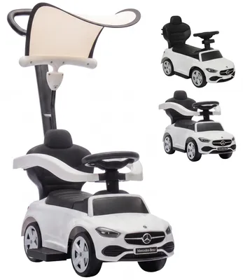 Produktbild von 3-in-1 Rutschauto mit Schiebstange Mercedes-Benz Weiß