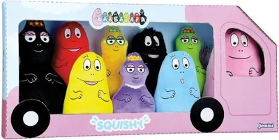 Zdjęcie produktu dla Pudełko 9 przytulanek Barbapapa +/- 15 cm JEMINI Zawiera Barbapapę, Barbamamę i ich siedmioro dzieci.