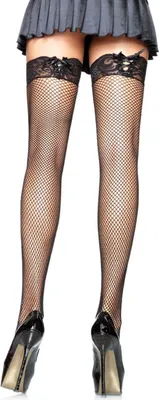 Produktbild von Fishnet Strümpfe mit Bordüre schwarz Größe: Uni