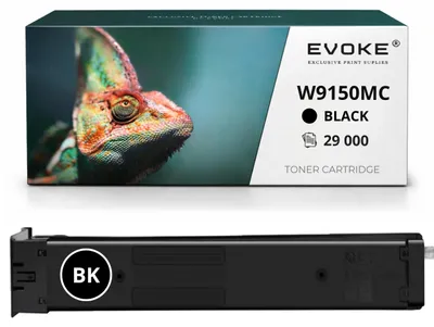 Immagine prodotto di Cartucce compatibili Evoke per stampante HP W9150MC W9150BK, colore nero, resa di 29.000 pagine, compatibili con i modelli E78630Z e E78635dn, Immagine generata dall'IA