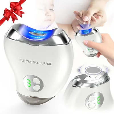 Produktbild von Elektrischer Nagelknipser,Nagelschneider Elektrisch Kinder mit Licht,USB-Wiederaufladbar,Automatisch Schneidend und Schleifend,für Babys Erwachsene