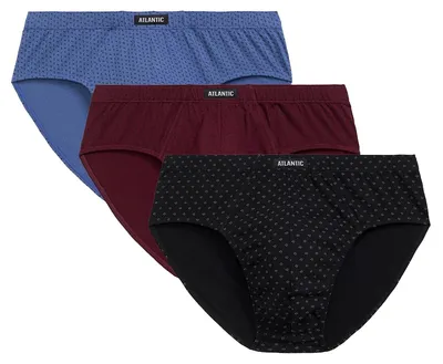 Productafbeelding van Herenslips, klassieke snit, 100% katoen, rood, marineblauw, blauw, maat M