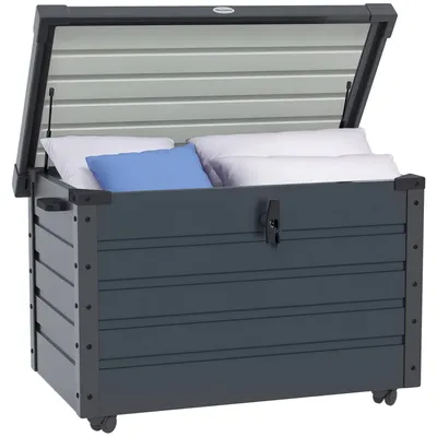 Image de Coffre de rangement, étanche, facile à déplacer, couleur GRIS