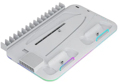 Zdjęcie produktu dla Canyon Podstawka Chłodząca Cs-51 Rgb Ps5 Slim/De Ładowanie Biała