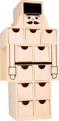 Produktbild von Adventskalender "Nussknacker", Pappelsperrholz
