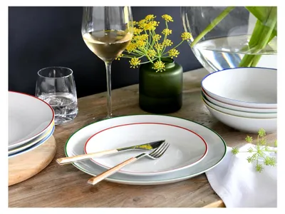 Produktbild von Luna Color Line, 12-teiliges Geschirrset für 4 Personen, Porzellan, spülmaschinen- und mikrowellengeeignet