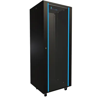 Obrázok produktu pre Extralink EX.14756, Voľne stojací rack, 32U, 600 kg, Zámok, Nastaviteľné nohy, Čierna