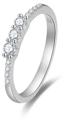 Image de Bague de fiançailles scintillante avec des zircons AGG464 - Circuit : 48 mm